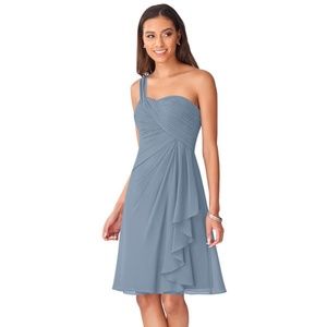 Azazie Madalynn Bridesmaid Dress Dusty Blue